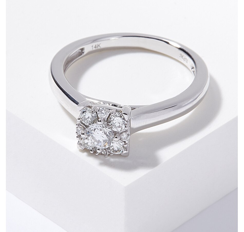 tsc.ca - EVERA Diamonds 14K White Gold 0.50ctw Diamond Round Shape Ring