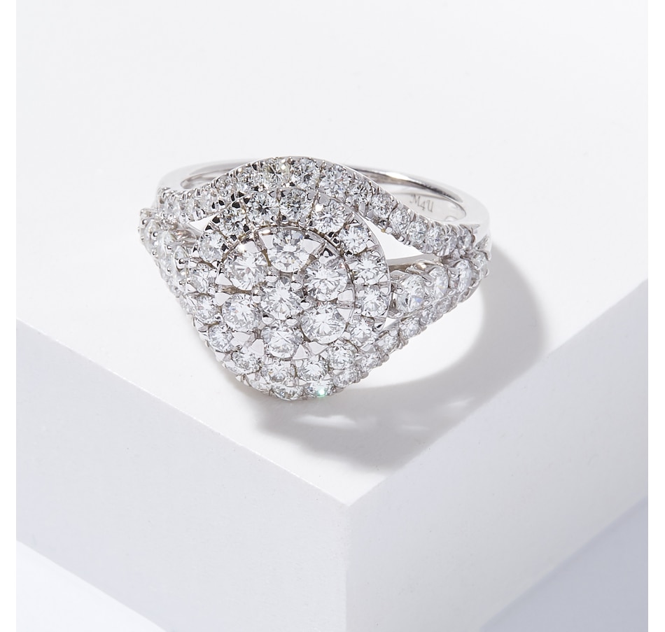 Jewellery - Rings - Cluster - EVERA Diamonds 14K White Gold 2.00ctw ...