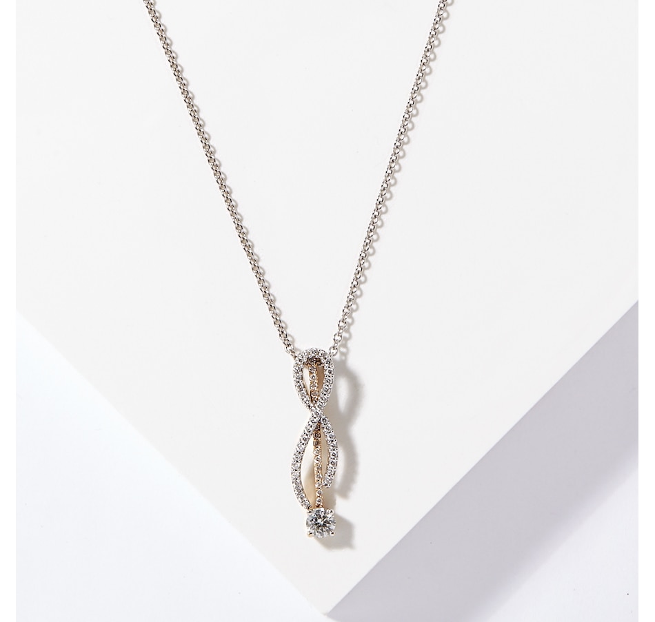 Image 209308.jpg, Product 209-308 / Price $1,364.99, 14K Two Tone Gold 0.50ctw Diamond Pendant with Chain from The Vault on TSC.ca's Jewellery department