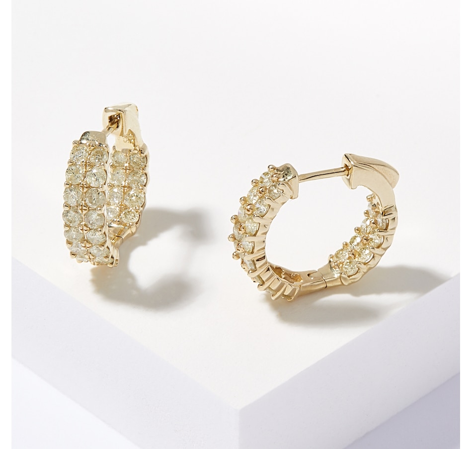 Jewellery - Earrings - Hoop & Huggie Earrings - 10K Yellow Gold 2.00ctw ...