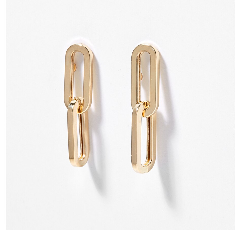 Image 209692.jpg, Product 209-692 / Price $259.99, Stefano Oro 14K Yellow Gold Squared Paper Clip Earrings from Stefano Oro on TSC.ca's Jewellery department