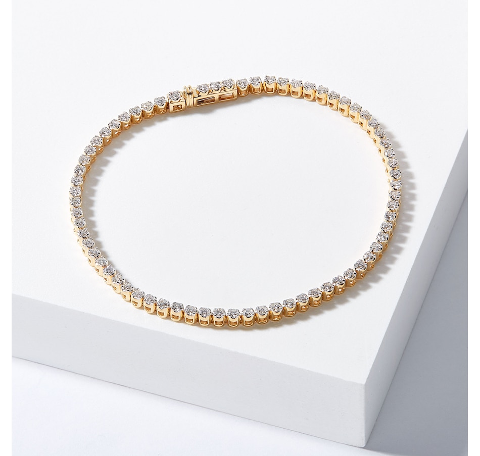 Jewellery - Bracelets - EVERA Diamonds 14K Gold 1.50ctw Diamond Tennis ...