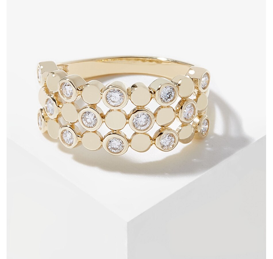 Image 209748.jpg, Product 209-748 / Price $749.88, EVERA Diamonds 14K Yellow Gold 0.50ctw Diamond Bubble Ring from Evera Diamonds on TSC.ca's Jewellery department