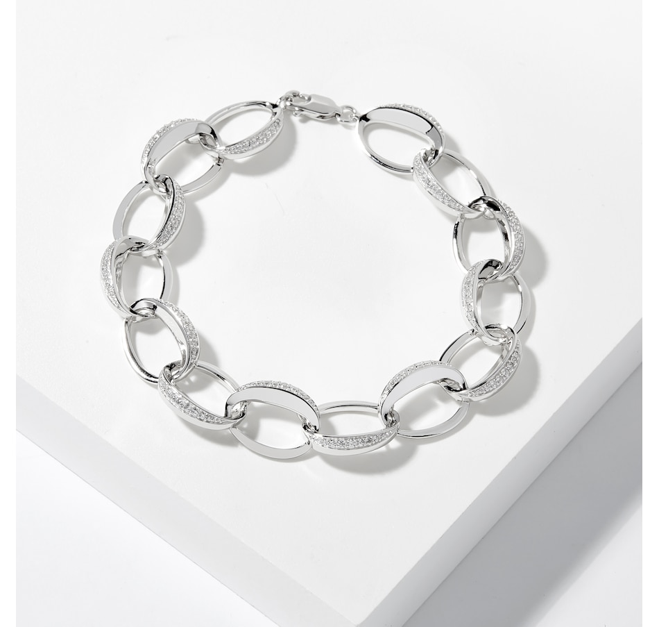 Jewellery - Bracelets - Link Bracelets - Diamonelle Sterling Silver ...