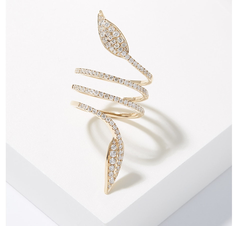 Jewellery - Rings - Graziela Gems 14K Gold 1.00ctw Diamond Vine Wrap ...