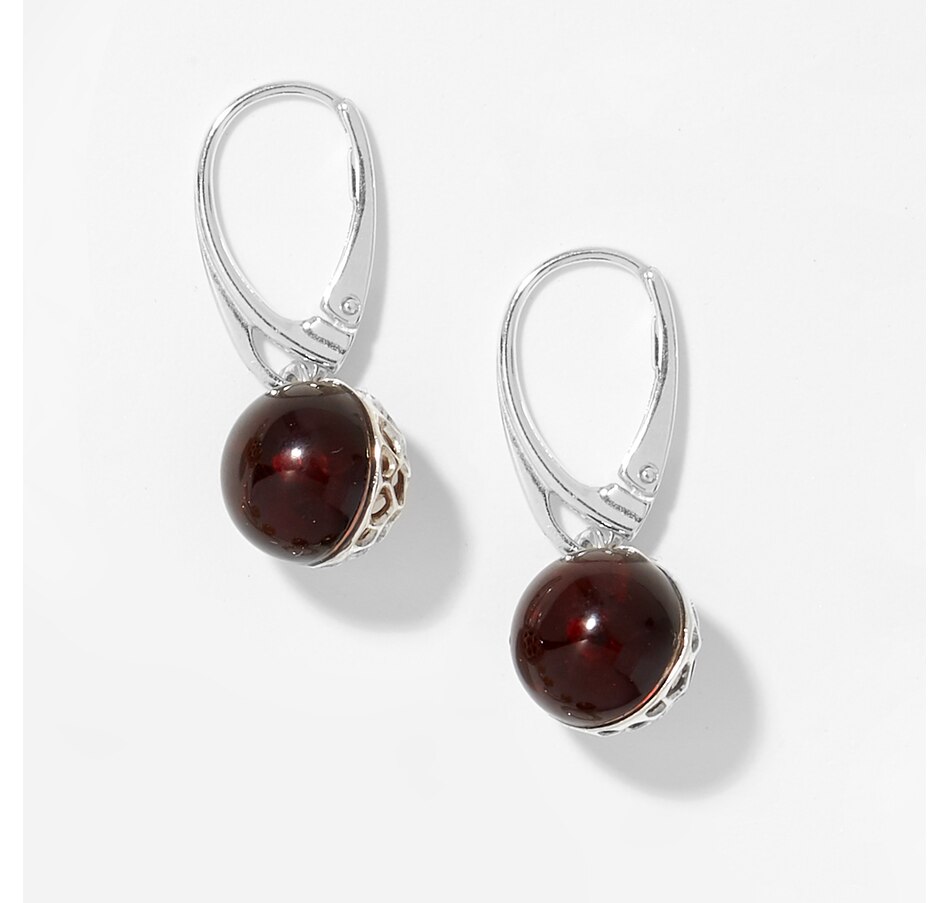 Image 209908_CHY.jpg, Product 209-908 / Price $62.99, Amber Extraordinaire Sterling Silver Round Amber Bead Earrings from Amber Extraordinaire on TSC.ca's Jewellery department