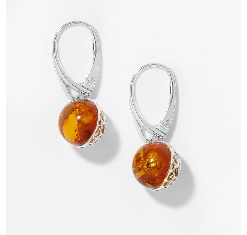 Image 209908_COG.jpg, Product 209-908 / Price $62.99, Amber Extraordinaire Sterling Silver Round Amber Bead Earrings from Amber Extraordinaire on TSC.ca's Jewellery department
