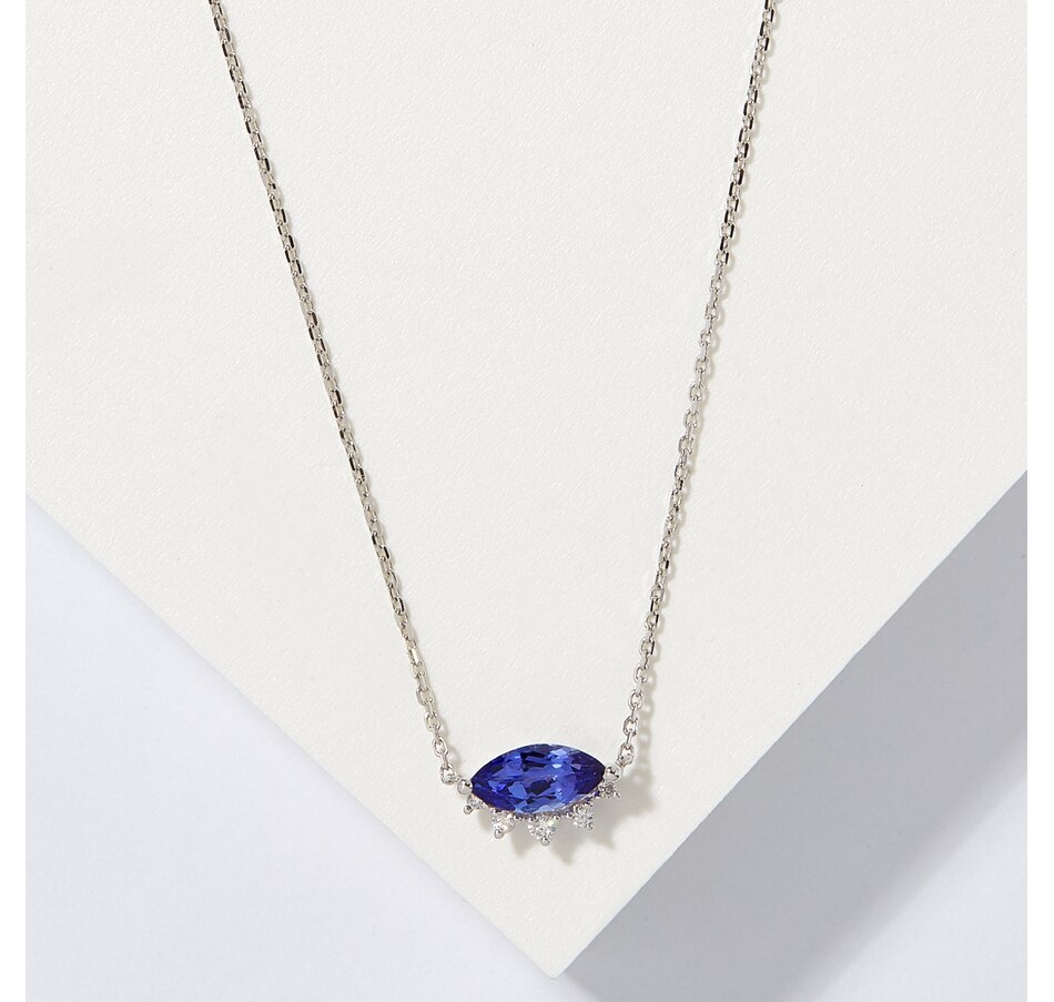 Image 209931.jpg , Product 209-931 / Price $649.99 , Gem Creations 10K White Gold Tanzanite & Diamond Necklace from Gem Creations on TSC.ca's Jewellery department