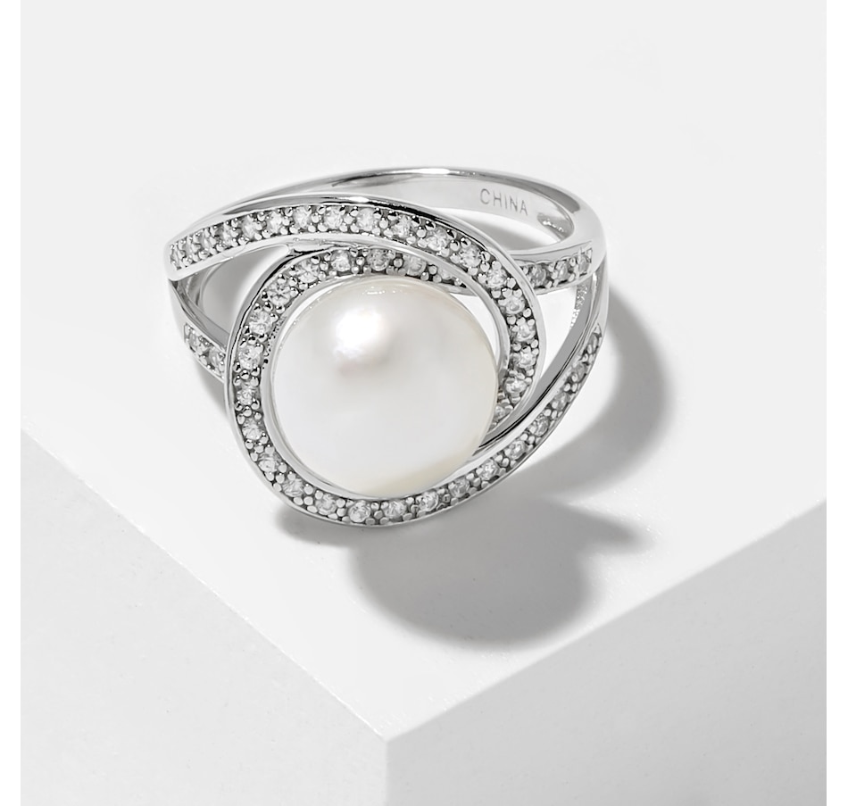 Jewellery Rings Crossover Imperial Pearls Sterling Silver 910mm