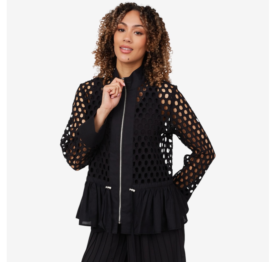 Image 210106_ALTMORE100.jpg, Product 210-106 / Price $49.33, Wynne Style Eyelet Jacket with Peplum from Wynnelayers on TSC.ca's Fashion department