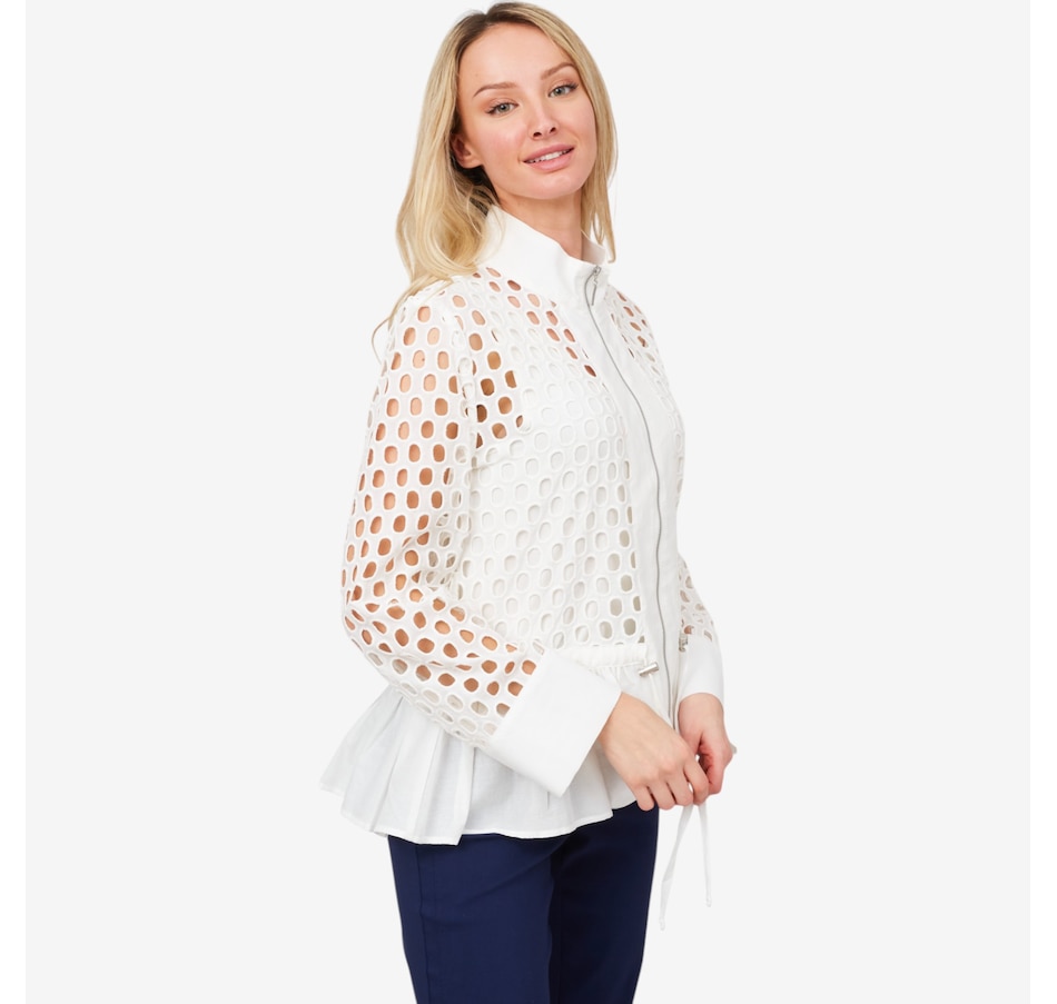 Image 210106_ALTMORE5.jpg, Product 210-106 / Price $49.33, Wynne Style Eyelet Jacket with Peplum from Wynnelayers on TSC.ca's Fashion department