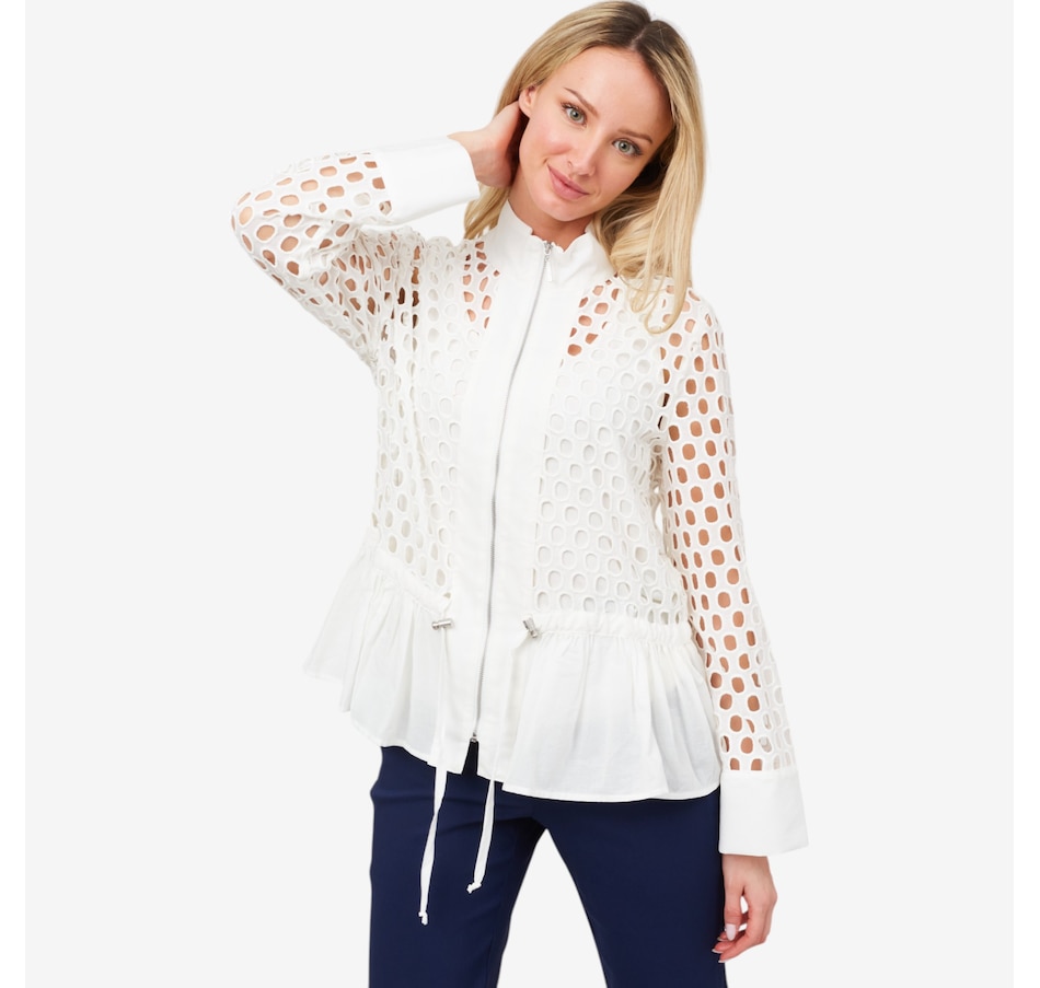 Image 210106_ALTMORE6.jpg, Product 210-106 / Price $49.33, Wynne Style Eyelet Jacket with Peplum from Wynnelayers on TSC.ca's Fashion department