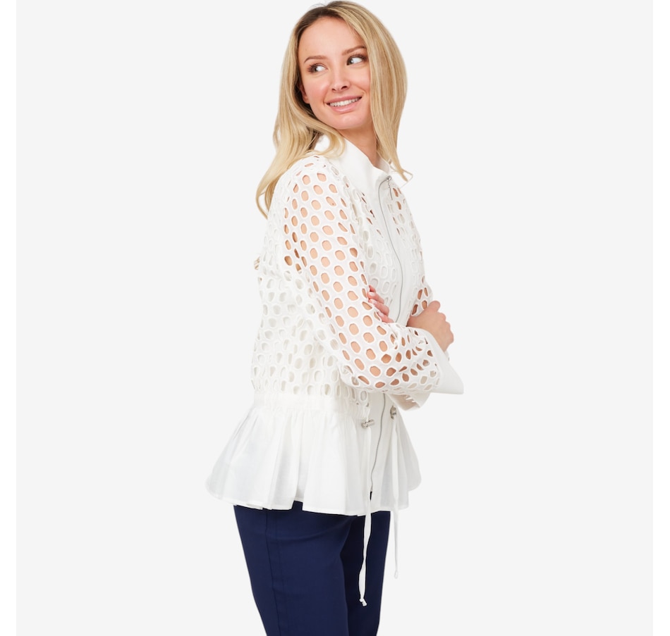 Image 210106_ALTMORE7.jpg, Product 210-106 / Price $49.33, Wynne Style Eyelet Jacket with Peplum from Wynnelayers on TSC.ca's Fashion department