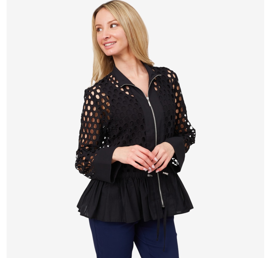 Image 210106_ALTMORE8.jpg, Product 210-106 / Price $49.33, Wynne Style Eyelet Jacket with Peplum from Wynnelayers on TSC.ca's Fashion department