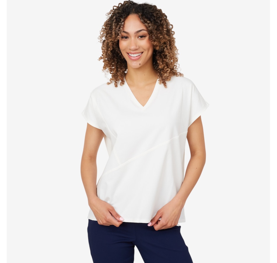 Wynne Style Seamed Cotton Span Top