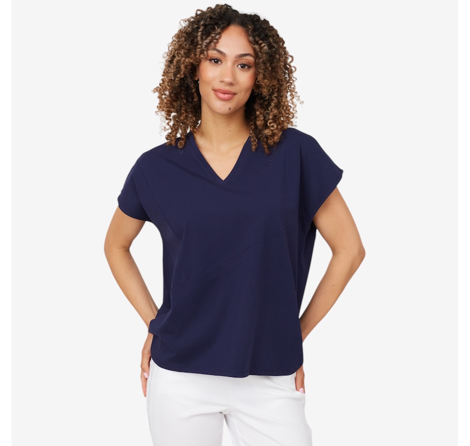 Image 210117_DEEIO.jpg, Product 210-117 / Price $24.33, Wynne Style Seamed Cotton Span Top from Wynnelayers on TSC.ca's Fashion department