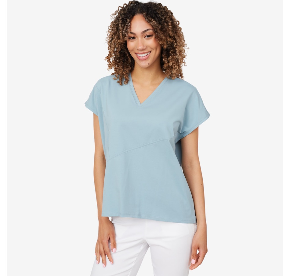 Image 210117_MIB.jpg, Product 210-117 / Price $24.33, Wynne Style Seamed Cotton Span Top from Wynnelayers on TSC.ca's Fashion department
