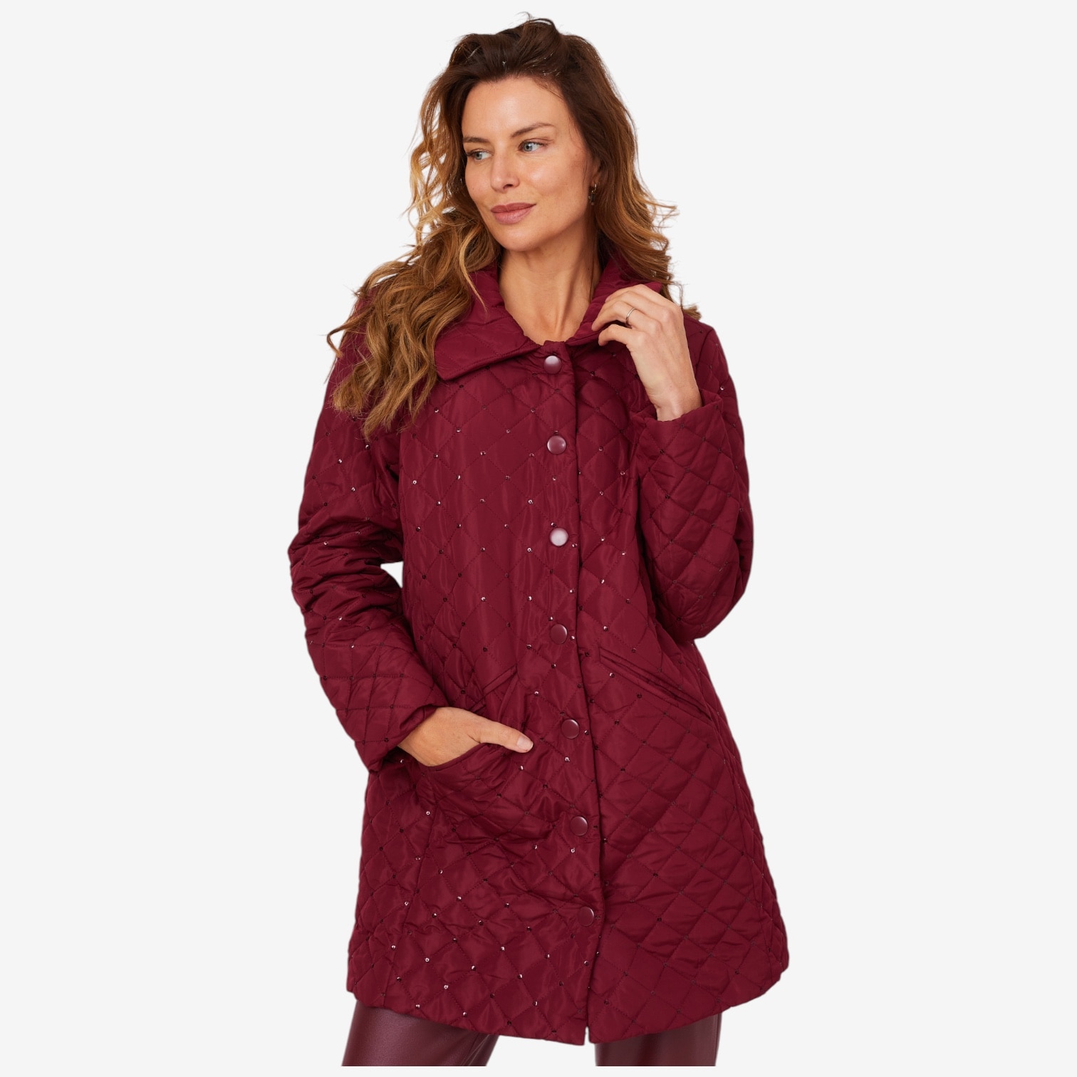 Nina Leonard Sequin Quilted Jacket - TSC.ca