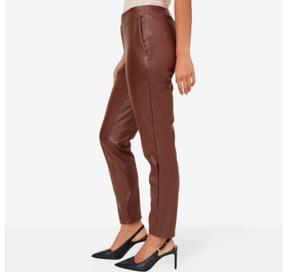 Image 210122_ALTMORE1.jpg, Product 210-122 / Price $52.88, Nina Leonard Elastic Waist Narrow Leg Faux Leather Pant from Nina Leonard on TSC.ca's Fashion department
