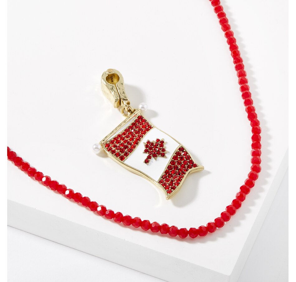 Heidi Daus Oh Canada Flag Necklace