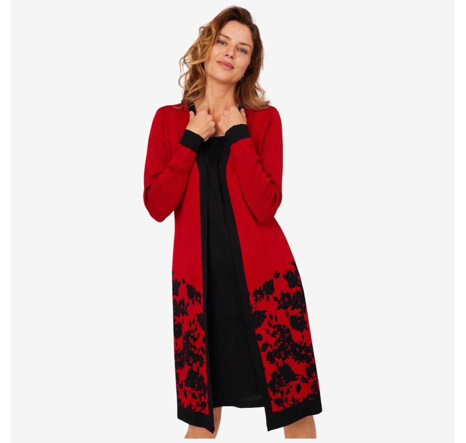 Image 210201_REB.jpg, Product 210-201 / Price $67.88, Nina Leonard Jewel Neck Long Sleeve Knit Twofer Dress from Nina Leonard on TSC.ca's Fashion department