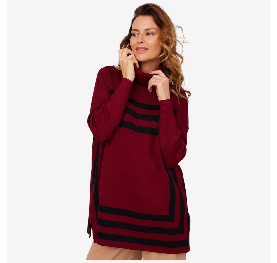 Image 210207_CRYWE.jpg, Product 210-207 / Price $59.88, Nina Leonard Cowl Neck Long Sleeve Boxy Sweater from Nina Leonard on TSC.ca's Fashion department