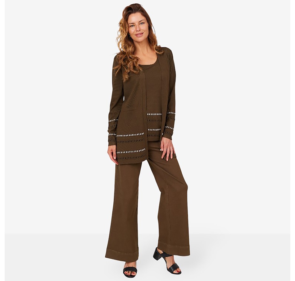 Image 210213_ALTMORE1.jpg, Product 210-213 / Price $67.88, Nina Leonard Wide Leg Stretch Denim Pull-On Pant from Nina Leonard on TSC.ca's Fashion department