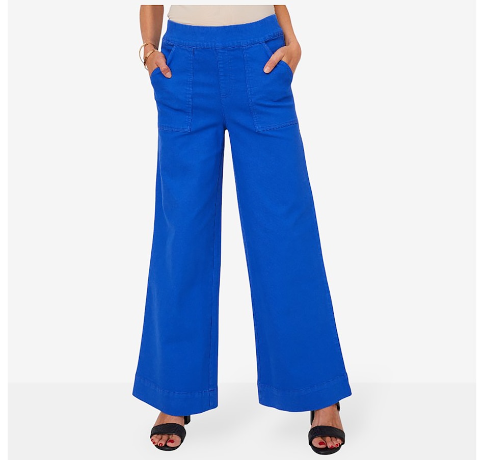 Image 210213_DEPSA.jpg, Product 210-213 / Price $67.88, Nina Leonard Wide Leg Stretch Denim Pull-On Pant from Nina Leonard on TSC.ca's Fashion department
