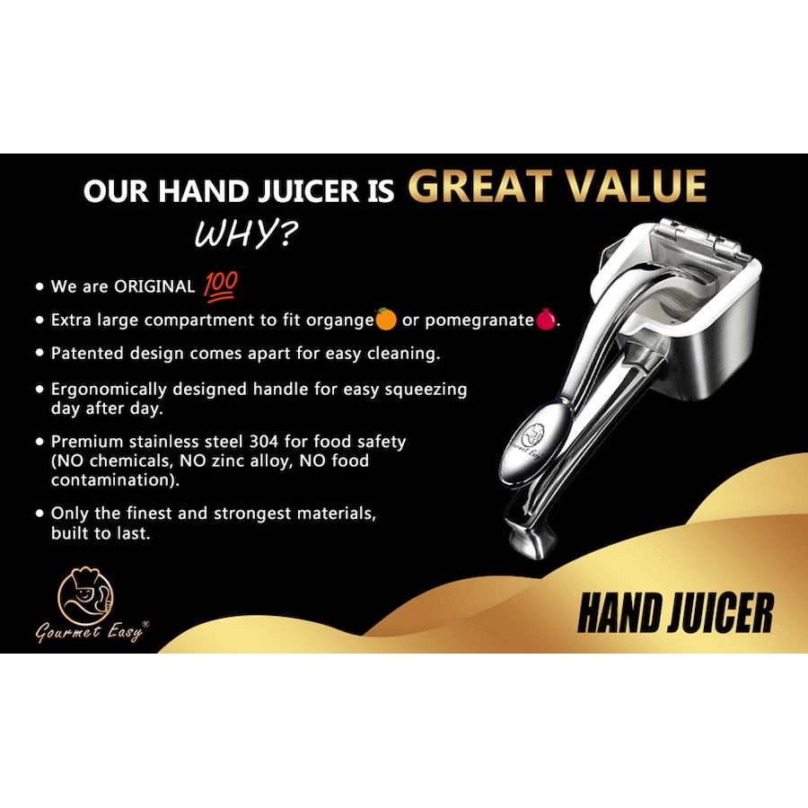 Image 210259_ALTMORE5.jpg, Product 210-259 / Price $69.99, Gourmet Easy Stainless Steel Hand Juicer from Gourmet Easy on TSC.ca's Kitchen department