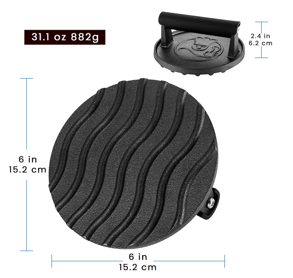 Image 210263_ALTMORE2.jpg, Product 210-263 / Price $29.99, Gourmet Easy Cast Iron Burger Press from Gourmet Easy on TSC.ca's Kitchen department
