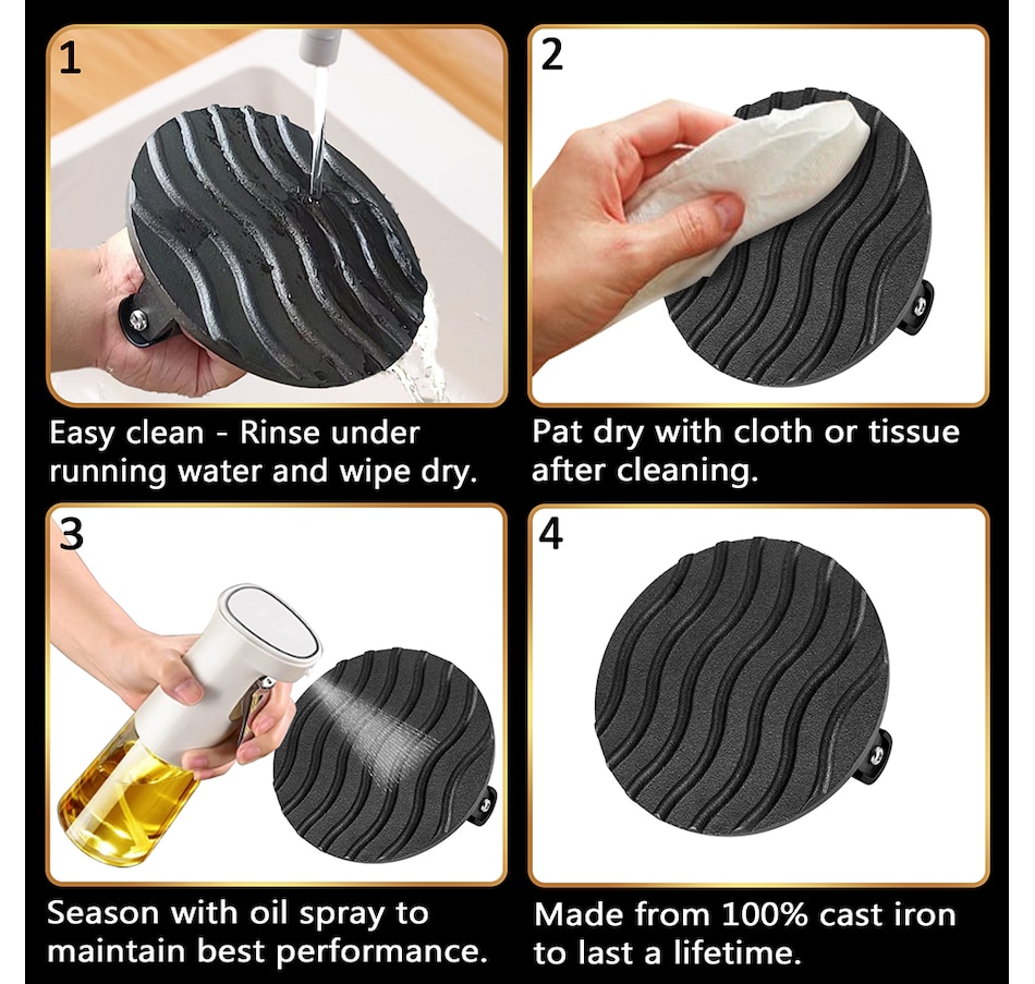 Image 210263_ALTMORE5.jpg, Product 210-263 / Price $29.99, Gourmet Easy Cast Iron Burger Press from Gourmet Easy on TSC.ca's Kitchen department