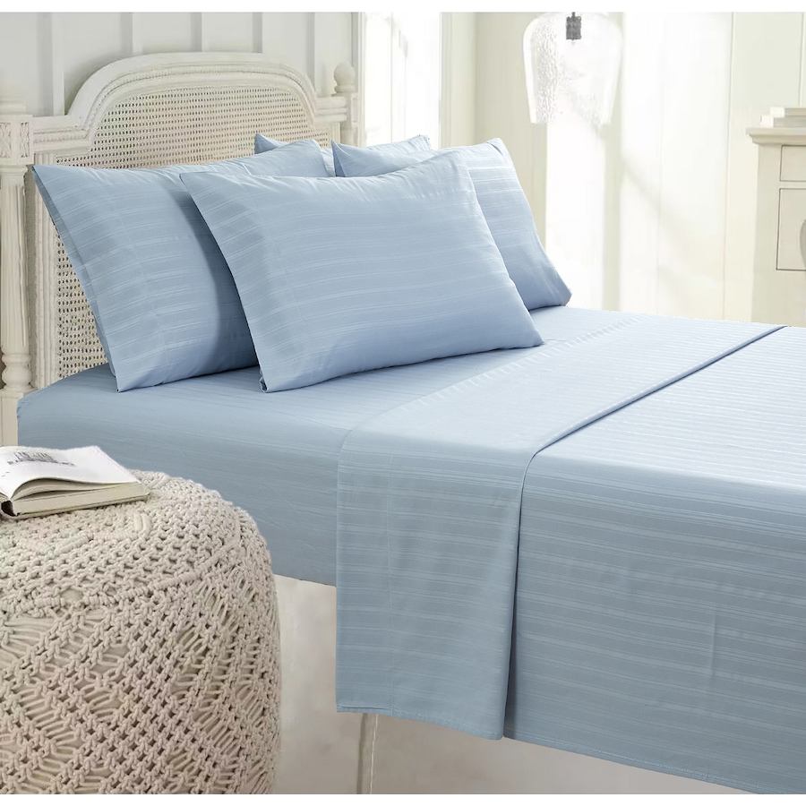 Image 210274_BLU.jpg, Product 210-274 / Price $29.88, Claro Home Living 6-Piece Embossed Sheet Set from Claro Living Home on TSC.ca's Home & Garden department