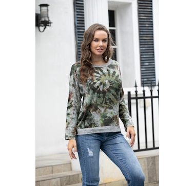 Orange Fashion Village Pullover Crew Neck Sweater