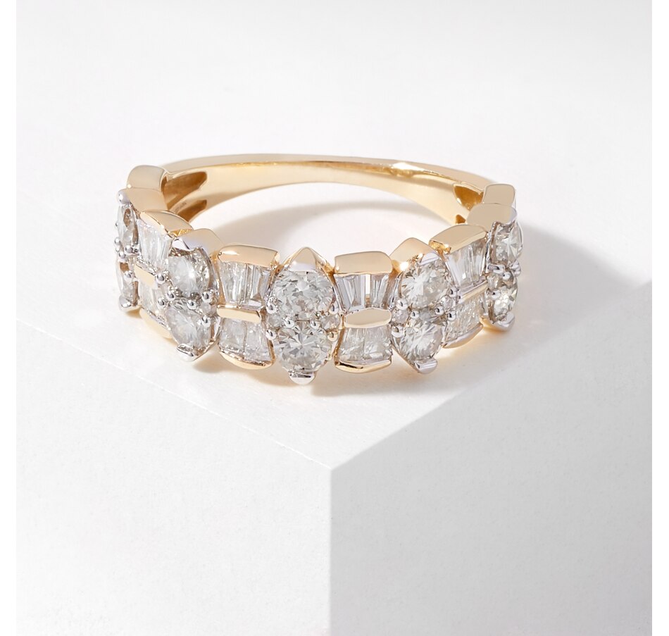 Image 210337_YG210.jpg, Product 210-337 / Price $1,699.88 - $2,399.88, 14K Gold Round and Baguette Diamond Ring from Diamond Show on TSC.ca's Jewellery department
