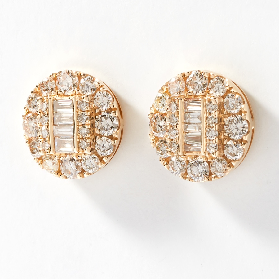 Image 210388.jpg, Product 210-388 / Price $1,499.88, 14K Yellow Gold 1.76ctw Round Shape Diamond Earrings from Diamond Show on TSC.ca's Jewellery department