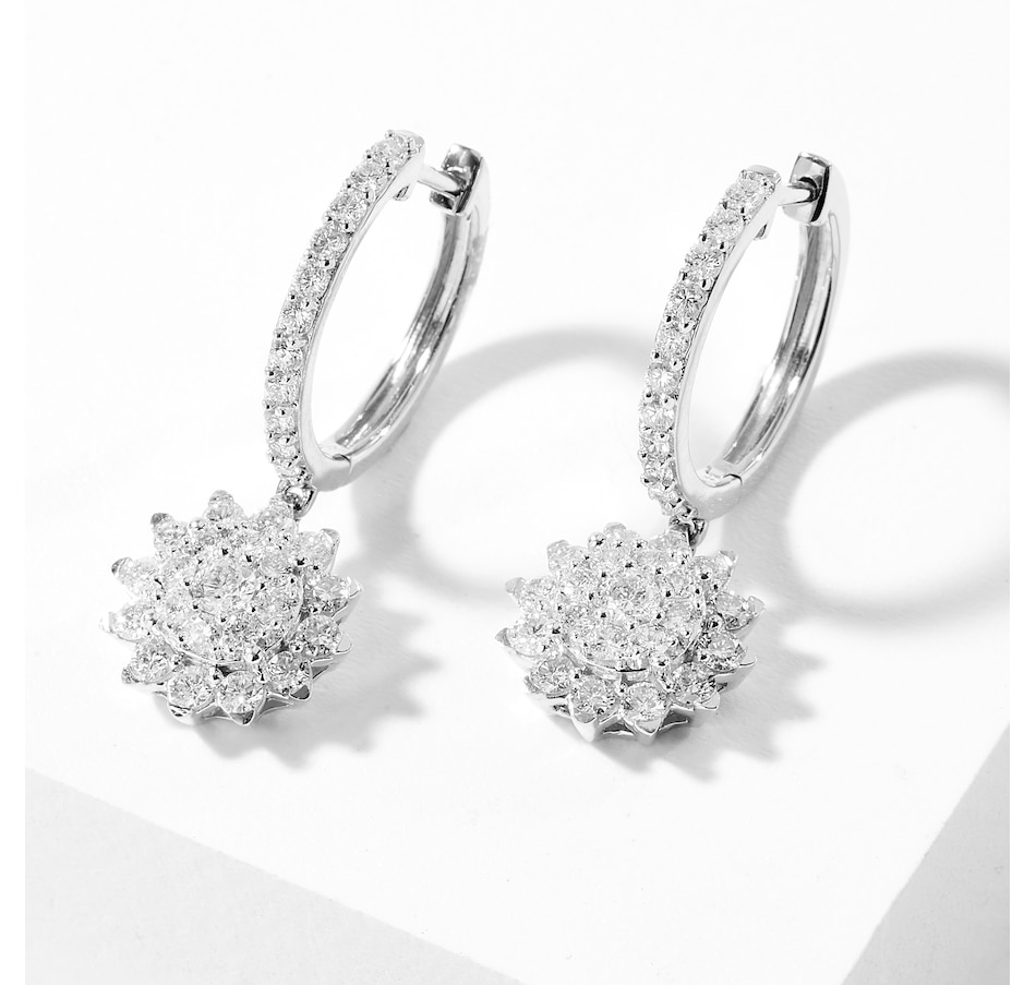 Jewellery Earrings Drop Earrings 14K Gold 1.50ctw Diamond Drop