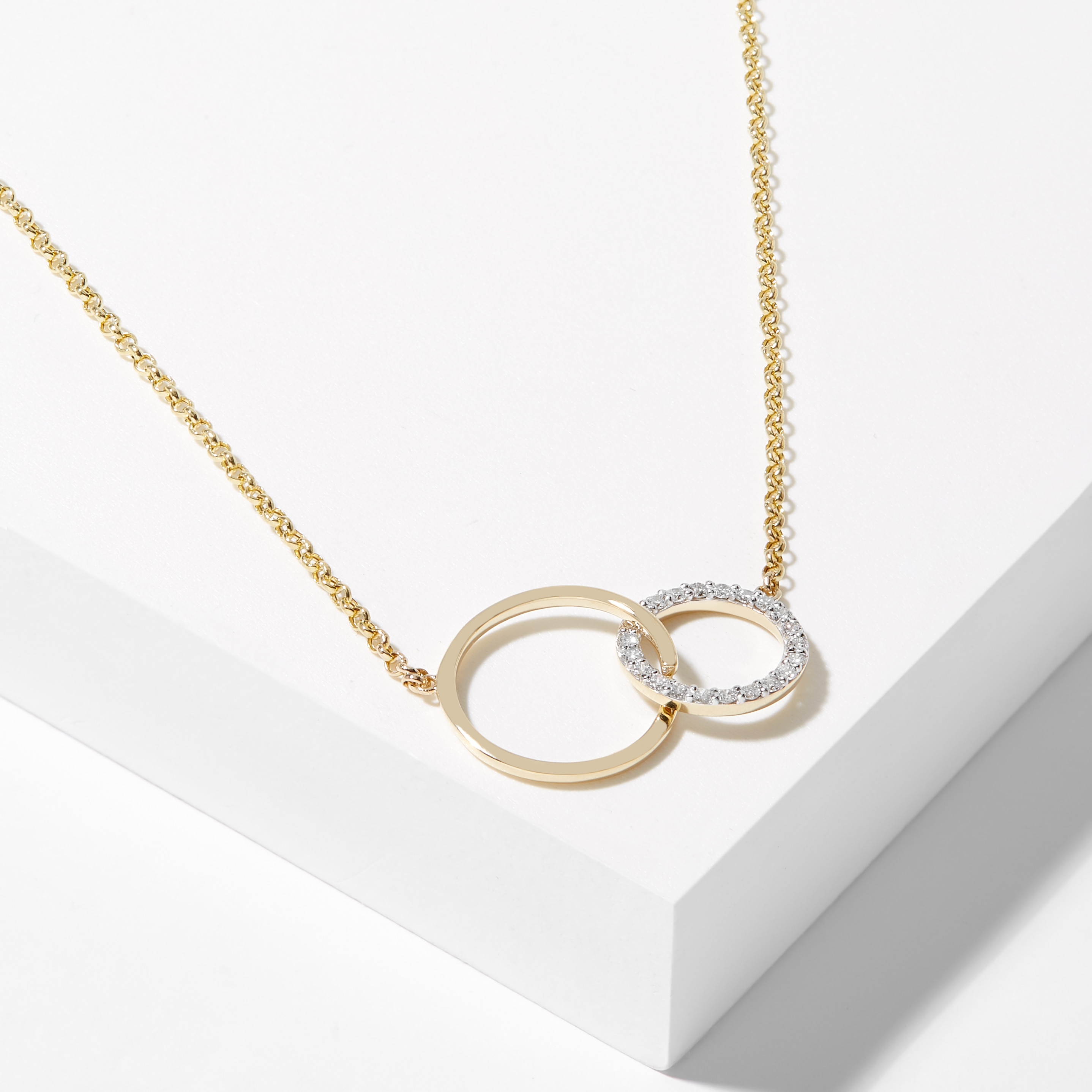 duet circle necklace