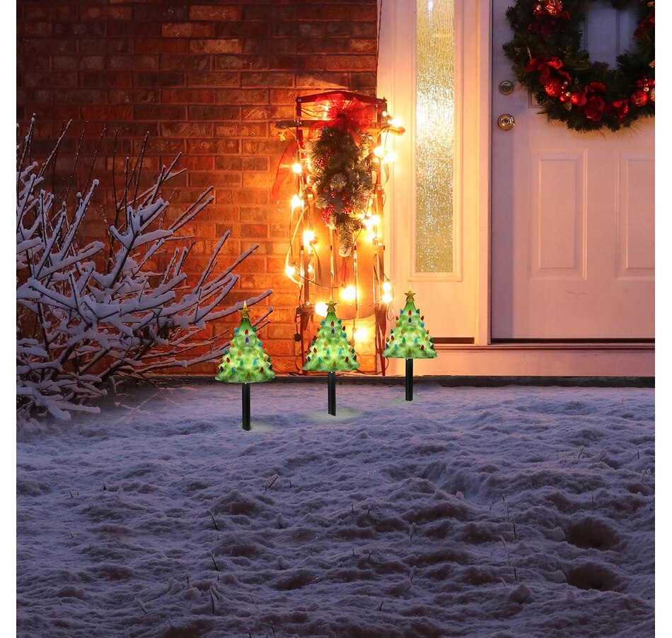 Image 210483_ALTMORE1.jpg, Product 210-483 / Price $49.99, Mr. Christmas Pathway Nostalgic Trees (set of 3) from Mr. Christmas on TSC.ca's Home & Garden department