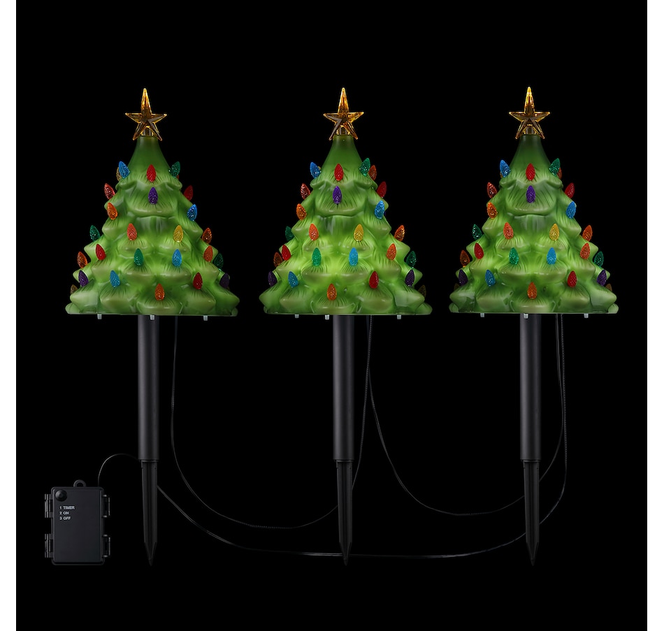 Image 210483_ALTMORE2.jpg, Product 210-483 / Price $49.99, Mr. Christmas Pathway Nostalgic Trees (set of 3) from Mr. Christmas on TSC.ca's Home & Garden department