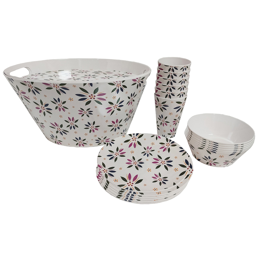 Image 210490_OWCNF.jpg, Product 210-490 / Price $19.33, temp-tations 20-Piece Melamine Party Set from temp-tations on TSC.ca's Kitchen department