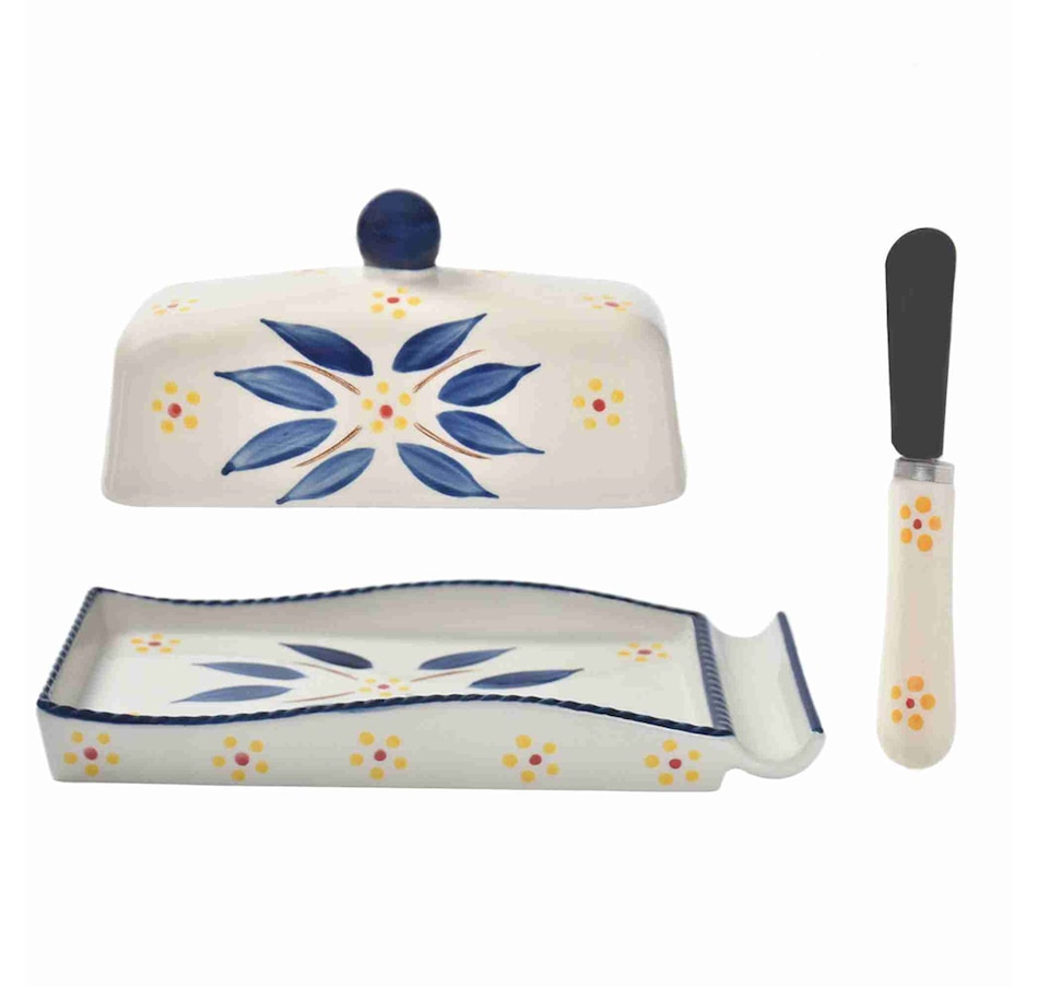 Image 210503_OWBLU.jpg, Product 210-503 / Price $22.99, temp-tations Covered Butter Dish with Spreader from temp-tations on TSC.ca's Kitchen department