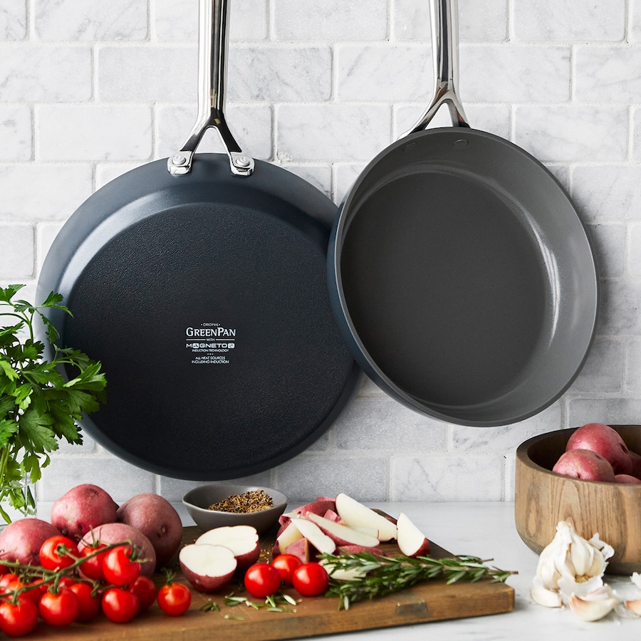 Image 210507_ALTMORE16.jpg, Product 210-507 / Price $259.99, GreenPan Infinite8 Ceramic Nonstick 9.5" and 11" Frypan Set from GreenPan on TSC.ca's Kitchen department