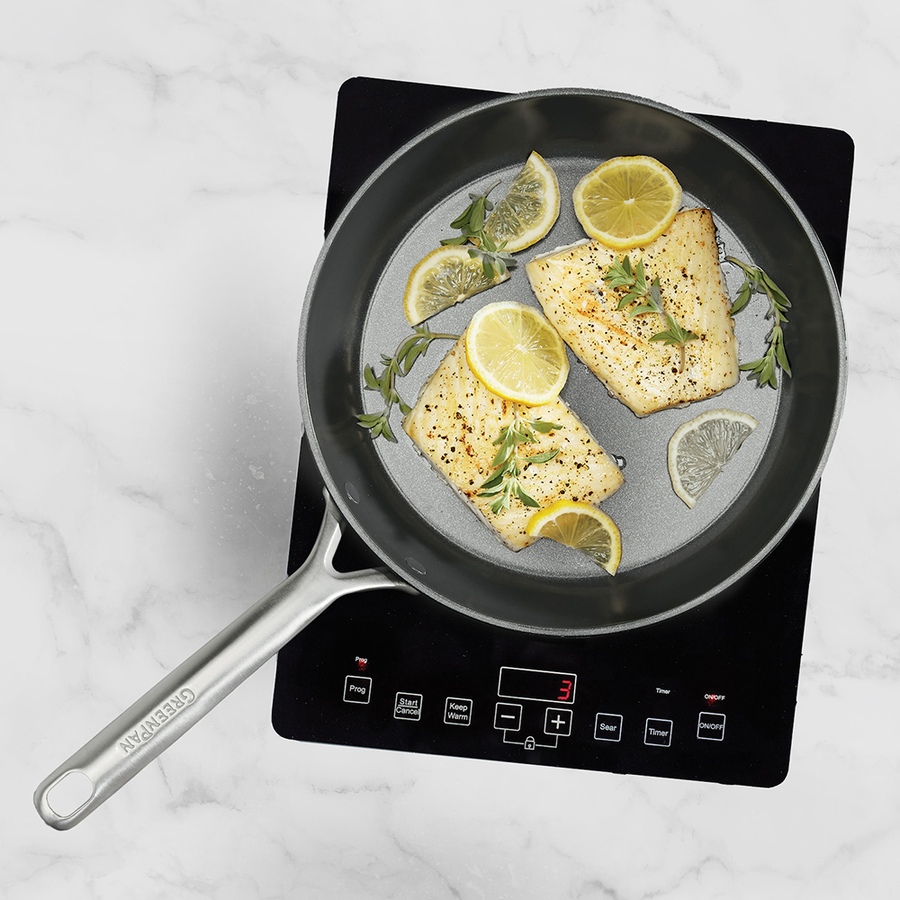 Image 210507_ALTMORE4.jpg, Product 210-507 / Price $259.99, GreenPan Infinite8 Ceramic Nonstick 9.5" and 11" Frypan Set from GreenPan on TSC.ca's Kitchen department