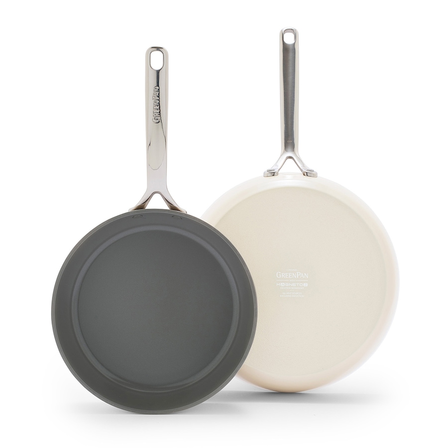 Image 210507_CLWHT.jpg, Product 210-507 / Price $259.99, GreenPan Infinite8 Ceramic Nonstick 9.5" and 11" Frypan Set from GreenPan on TSC.ca's Kitchen department