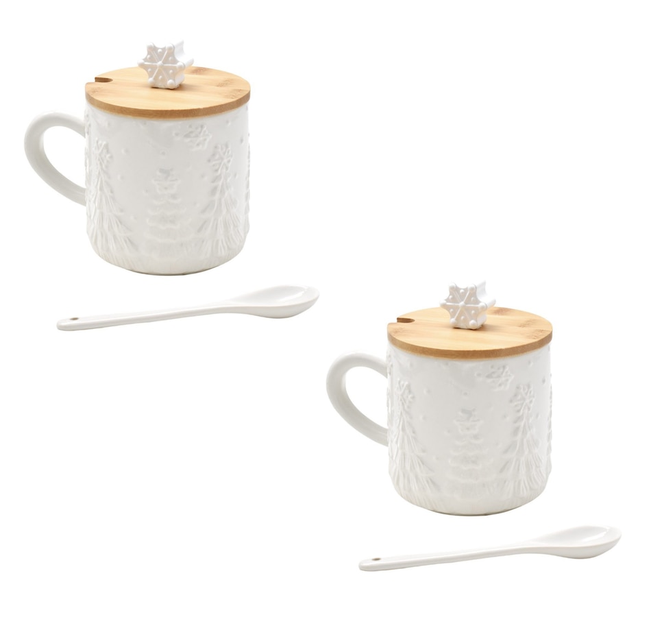Image 210545_FORWE.jpg, Product 210-545 / Price $19.88, temp-tations Set of 2 Mugs with Wood Lids and Spoons from temp-tations on TSC.ca's Kitchen department