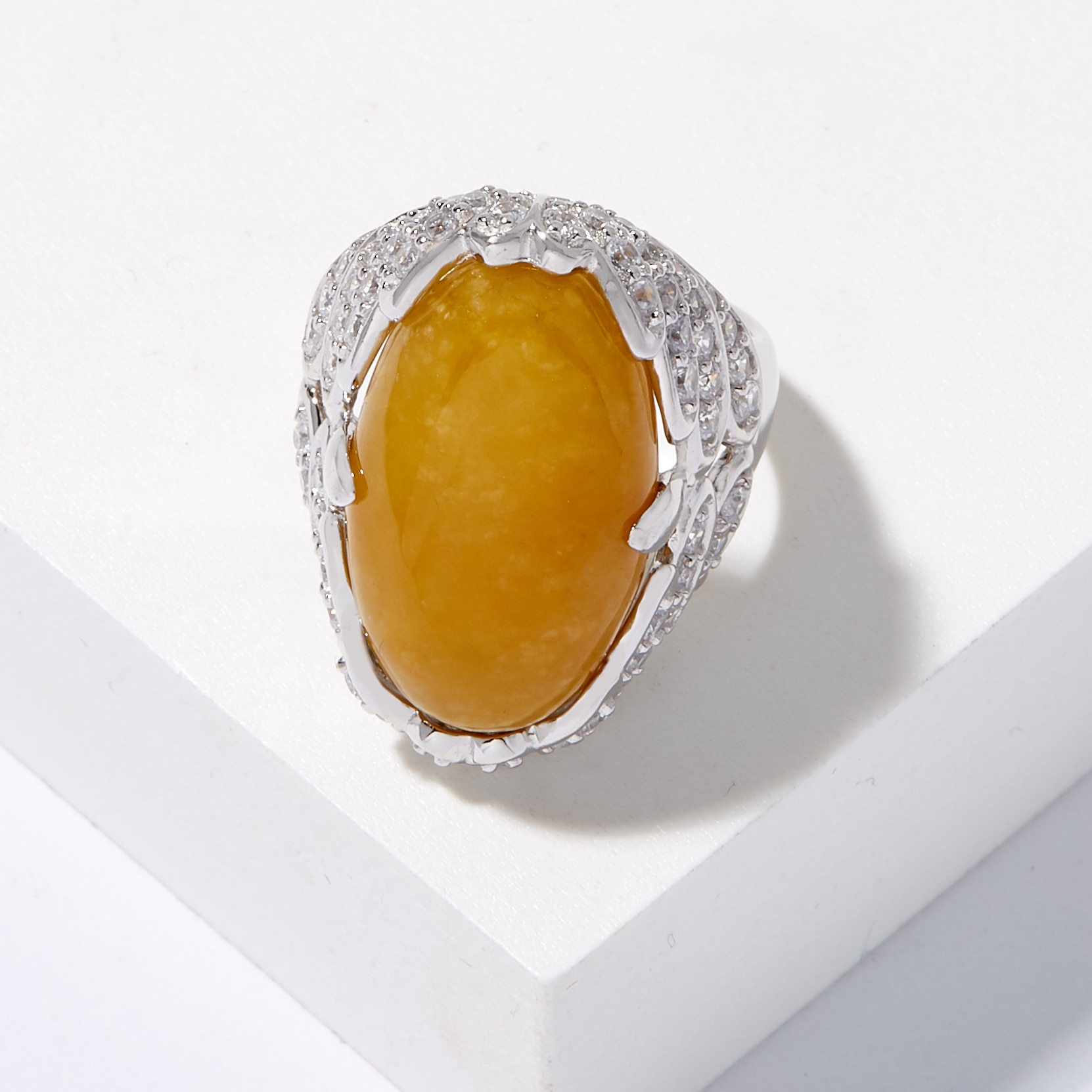 Yellow on sale jade ring