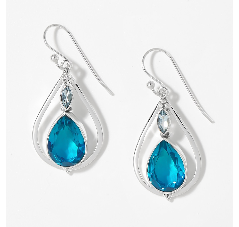 Image 210666_BLU.jpg, Product 210-666 / Price $59.33, Himalayan Gems Sterling Silver Bi Colour Quartz Earrings from Himalayan Gems on TSC.ca's Jewellery department