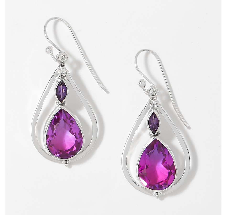 Image 210666_PUR.jpg, Product 210-666 / Price $59.33, Himalayan Gems Sterling Silver Bi Colour Quartz Earrings from Himalayan Gems on TSC.ca's Jewellery department