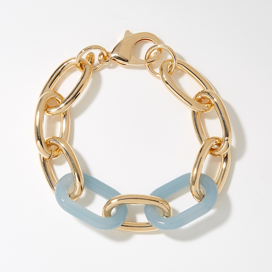 Image 210971.jpg, Product 210-971 / Price $59.33, Bronzoro Oval Link Necklace With Blue Resin Stations Bracelet from Bronzoro on TSC.ca's Jewellery department