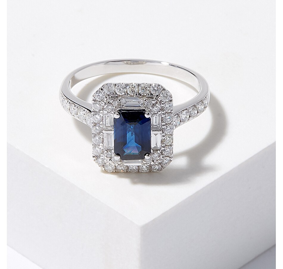 Image 211047.jpg, Product 211-047 / Price $2,499.99, Gem Creations 14K White Gold 1.02 ctw Blue Sapphire & Diamond Ring from Gem Creations on TSC.ca's Jewellery department